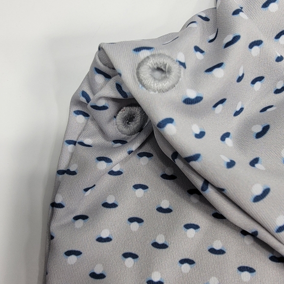 Bonobos Men's Golf Polo Shirt XL Slim Blue Gray Geometric AOP Print Performance - Picture 6 of 11